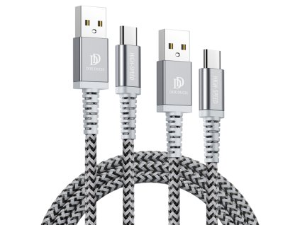 Datový kabel 2 kusy Dux Ducis 2A 1m+2m KII-PRO nylon černý