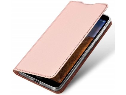 Pouzdro Samsung Galaxy S22 Plus kožené Dux Ducis Skin růžové