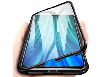 Pouzdro Samsung Galaxy A11 / M11 3in1 Double Magnetic 360° Aluminium & Glass black