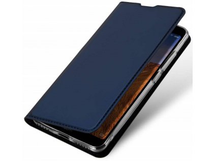 Pouzdro iPhone 14 Pro Max kožené Dux Ducis Skin modré