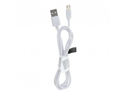 Datový kabel micro USB 1m, dlouhý nabíjecí konektor - bílý