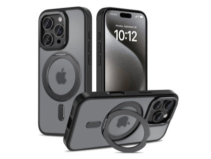 Kryt iPhone 16 Pro Tech-Protect MagRing MagSafe Matte černý