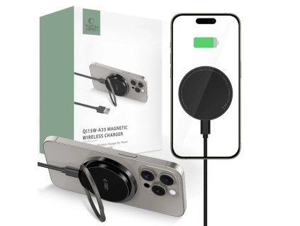 Bezdrátová nabíječka 15W Magnetic MagSafe Tech-Protect QI15W-A33 černá