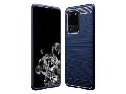 Kryt Samsung Galaxy S20 Ultra 4G / S20 Ultra 5G, Armored Carbon modrý