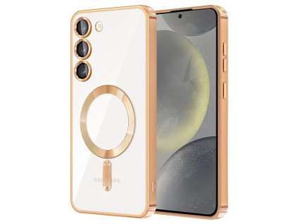 Kryt Samsung Galaxy S23 Plus Techsuit Luxury Crystal MagSafe - zlatý