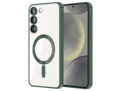 Kryt Samsung Galaxy S23 FE 5G Techsuit Luxury Crystal MagSafe - tmavě zelený