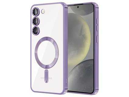 Kryt Samsung Galaxy S24 Techsuit Luxury Crystal MagSafe - fialový