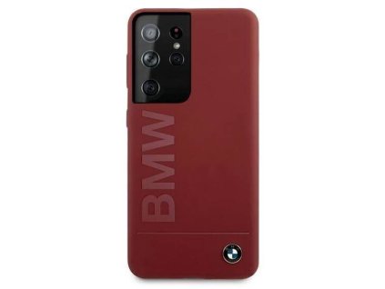 BMW - Samsung Galaxy S21 Ultra - Silikonový kryt BMW (BMHCS21LSLBLRE) červený