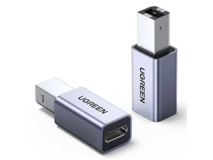 Adapter USB-C to USB-B , UGREEN US382, adapter pro připojení tiskárny, černý
