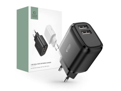 Nabíječka do sítě 12W 2xUSB Tech-Protect C12W, černá