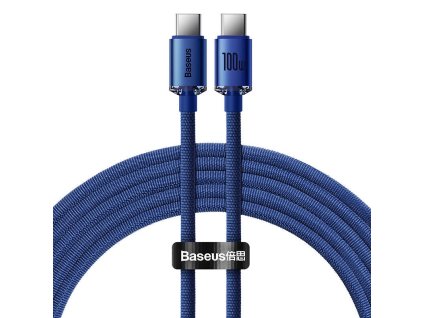 Datový kabel Baseus Cafule USB-C to USB-C Baseus Cafule, 100W, 1m modrý
