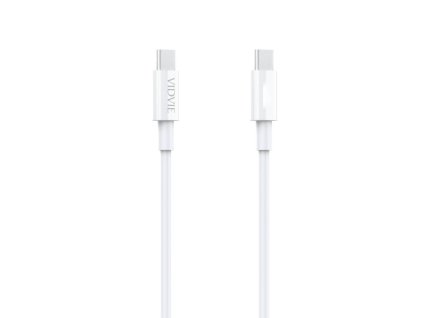 Datový kabel VIDVIE CB4013 100W 1m USB-C / USB-C, bílý