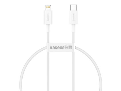 Datový kabel Baseus Superior Series USB-C / Lightning, 20W, PD, 25 cm, bílý