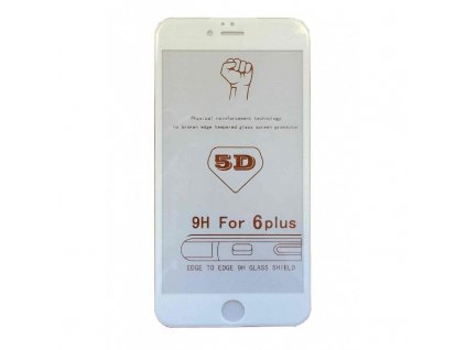 Tvrzené sklo 5D iPhone 7 Plus / 8 Plus ,Full glue bílé