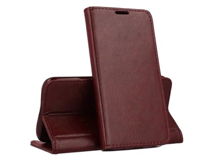 Pouzdro flip Samsung Galaxy A54 5G, eko kůže - vínové