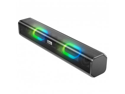 Bluetooth reproduktor Hoco – (BS49) – RGB světla, Bluetooth 5.1, 10W – Černý