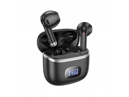 Bezdrátová sluchátka Hoco (EQ1) – TWS, Bluetooth 5.3, LED digitální displej - černý