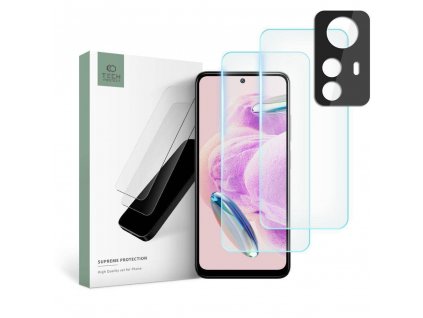 Tvrzené sklo Xiaomi Redmi Note 12 Pro Tech-Protect Supreme Set (2 ks sklo + 1 ks fotoaparát) čiré