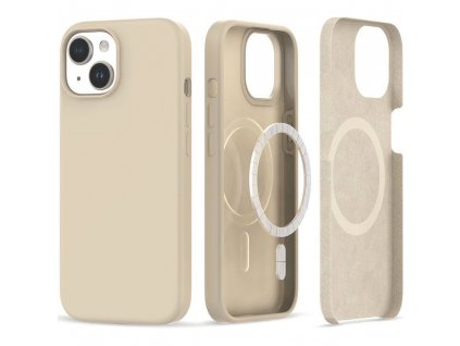 Kryt Apple iPhone 15 Tech-Protect Silicone MagSafe béžový