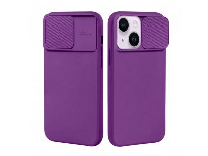 Kryt iPhone 14 Pro s krytem fotoaparátu - tmavě fialový