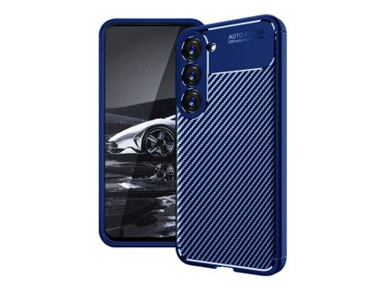 Kryt Samsung Galaxy S23 Plus, Armored Shockproof Carbon Fiber modrý
