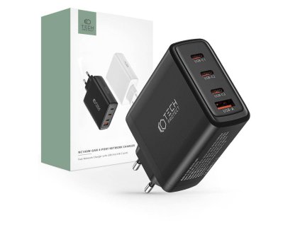 Nabíječka do sítě 100W 3x USB-C PD + QC3.0 USB Tech-Protect NC100W-GAN černá