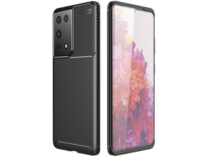 Kryt Samsung Galaxy S21 Armored Shockproof Carbon Fiber black