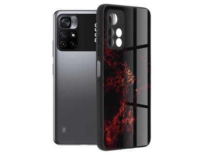 Pouzdro Xiaomi Redmi Note 11 5G / Redmi Note 11s 5G / Poco M4 Pro 5G Techsuit - Glaze Series, Red Nebula