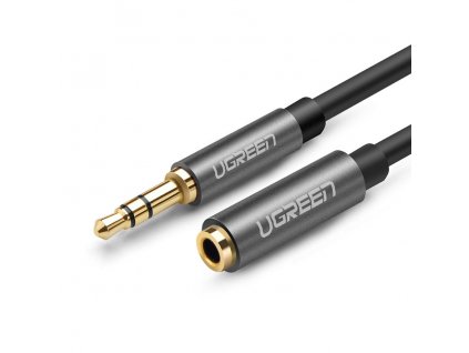 Audio kabel Ugreen (10595), pozlacené konektory - Jack 3,5 mm, prodlužovací 3 m - černý