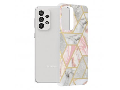 Kryt Samsung Galaxy A33 5G Techsuit - Marble Series - Pink Hex