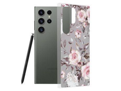 Kryt Samsung Galaxy S23 Ultra Techsuit - Marble Series - Bloom of Ruth Gray