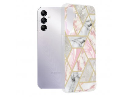 Husa pentru Samsung Galaxy A14 4G / A14 5G - Techsuit Marble Series - Pink Hex