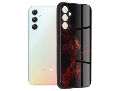 Husa pentru Samsung Galaxy A34 5G - Techsuit Glaze Series - Red Nebula