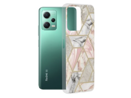 Husa pentru Xiaomi Redmi Note 12 5G / Poco X5 - Techsuit Marble Series - Pink Hex