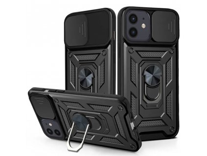 Husa pentru iPhone 12 / 12 Pro - Techsuit CamShield Series - Black
