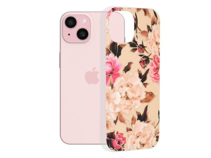 Husa pentru iPhone 15 - Techsuit Marble Series - Mary Berry Nude