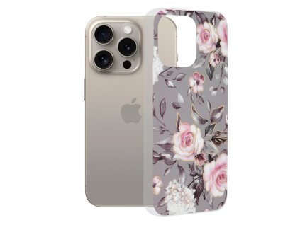 Husa pentru iPhone 15 Pro Max - Techsuit Marble Series - Bloom of Ruth Gray
