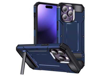 Kryt iPhone 15 Pro Max, Techsuit - Hybrid Armor Kickstand , modrý
