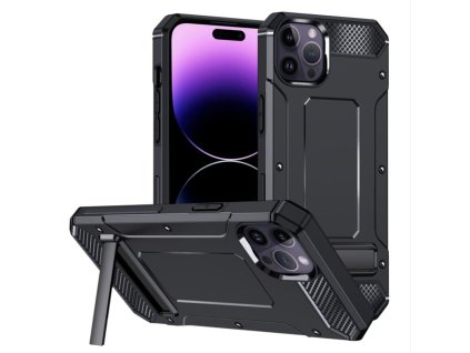 Kryt iPhone 14 Pro Max, Techsuit - Hybrid Armor Kickstand , černý