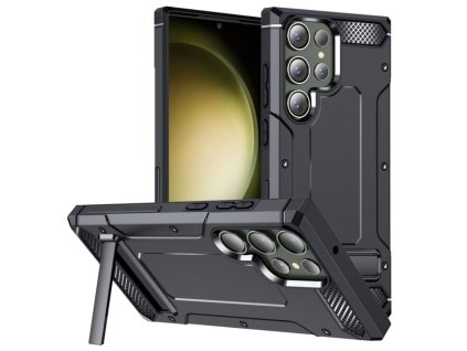 Husa pentru Samsung Galaxy S23 Ultra - Techsuit Hybrid Armor Kickstand - Black