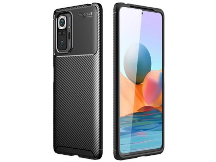Kryt Xiaomi Redmi Note 10 4G / Redmi Note 10s case Armored Shockproof Carbon Fiber černý