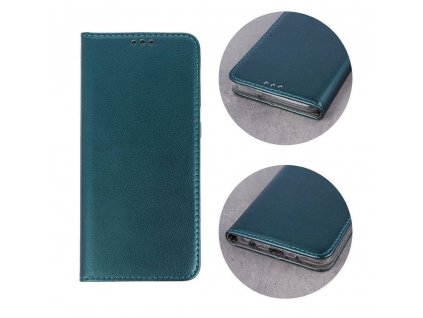 Pouzdro Xiaomi Redmi Note 10 4G / Redmi Note 10s Wallet with a Flap Eco Leather Magnet Book Holster tmavě zelené