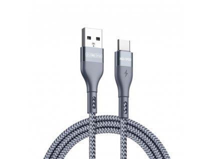Datový kabel Duzzona (A8) - USB to Type-C Fast Charging 2.4A, 12W, 480Mbps, 1m - šedý