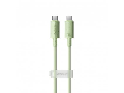 Cablu Type-C la USB-C, Super Fast Charge, 100W, 480Mbps, 1m - Baseus Habitat Series (P10360202631-00) - Natural Green