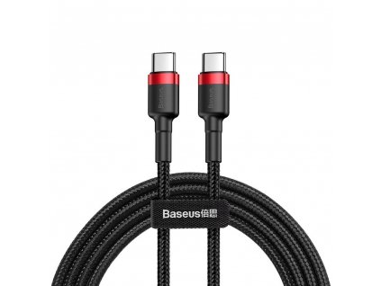 Datový kabel USB-C Baseus - 60W 3A 20V 1m PD 2.0 - červený/černý