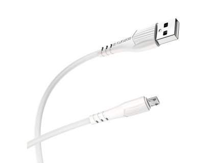 Datový kabel micro USB 1m, 2,4A Borofone Wieldy BX37 bílý