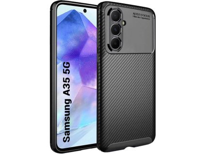 Case for Samsung Galaxy A35 5G - Techsuit CarbonFiber - Black