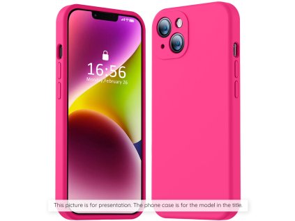 Kryt iPhone 15 Pro Techsuit SoftFlex - hot pink