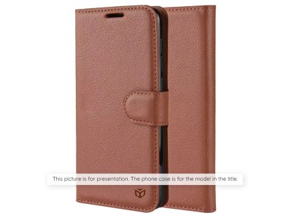 Case for Motorola Edge 50 Fusion - Techsuit Leather Folio - Brown