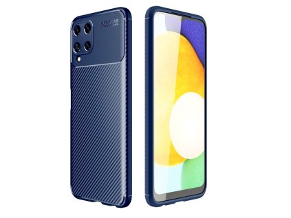 Kryt Samsung Galaxy A22 5G Armored Carbon Fiber modrý